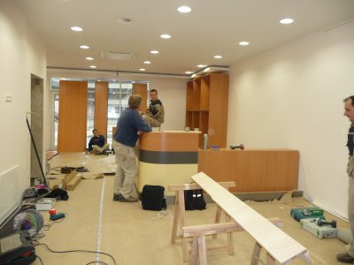 Aufbau der Theke